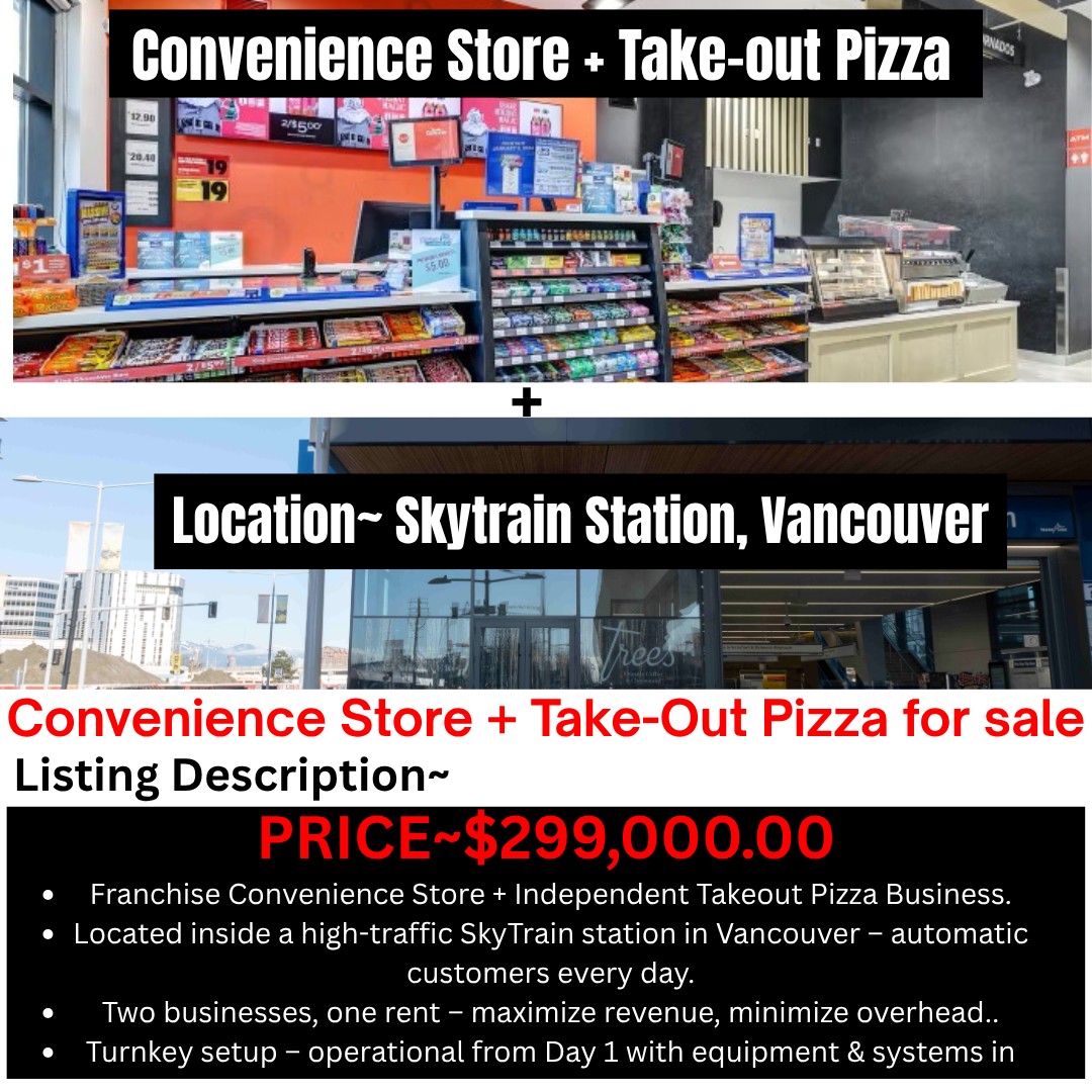 Franchise Convenience Store + Independent Takeout Pizza Business for Sale